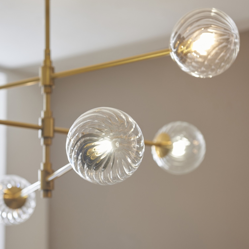 Endon 114039 - Pendelleuchte mit Stange 6xG9/3,2W/230V, goldfarben