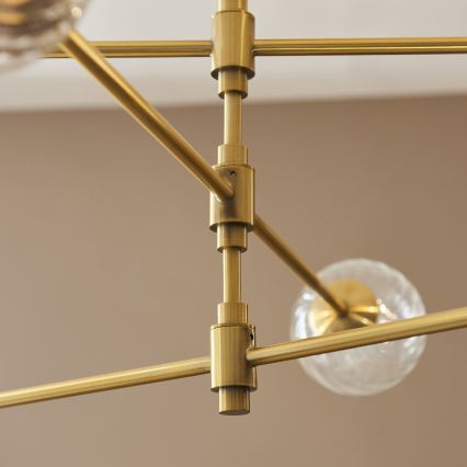 Endon 114039 - Pendelleuchte mit Stange 6xG9/3,2W/230V, goldfarben