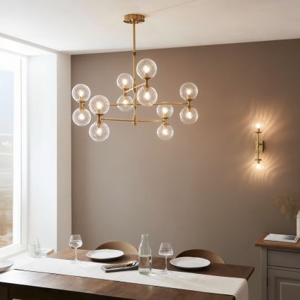 Endon 114041 - Kronleuchter an Stange 12xG9/3,2W/230V goldfarben