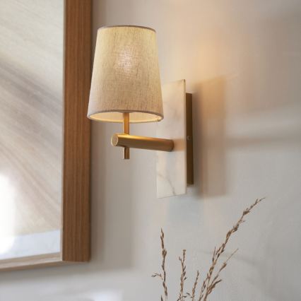 Endon 114200 - Wandleuchte 1xE14/7W/230V beige/gold