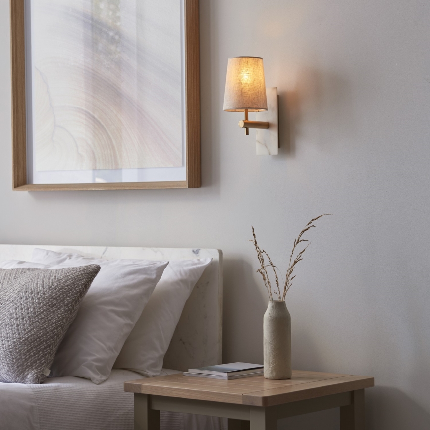 Endon 114200 - Wandleuchte 1xE14/7W/230V beige/gold