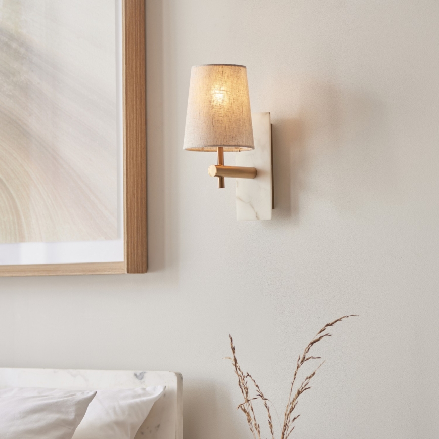 Endon 114200 - Wandleuchte 1xE14/7W/230V beige/gold
