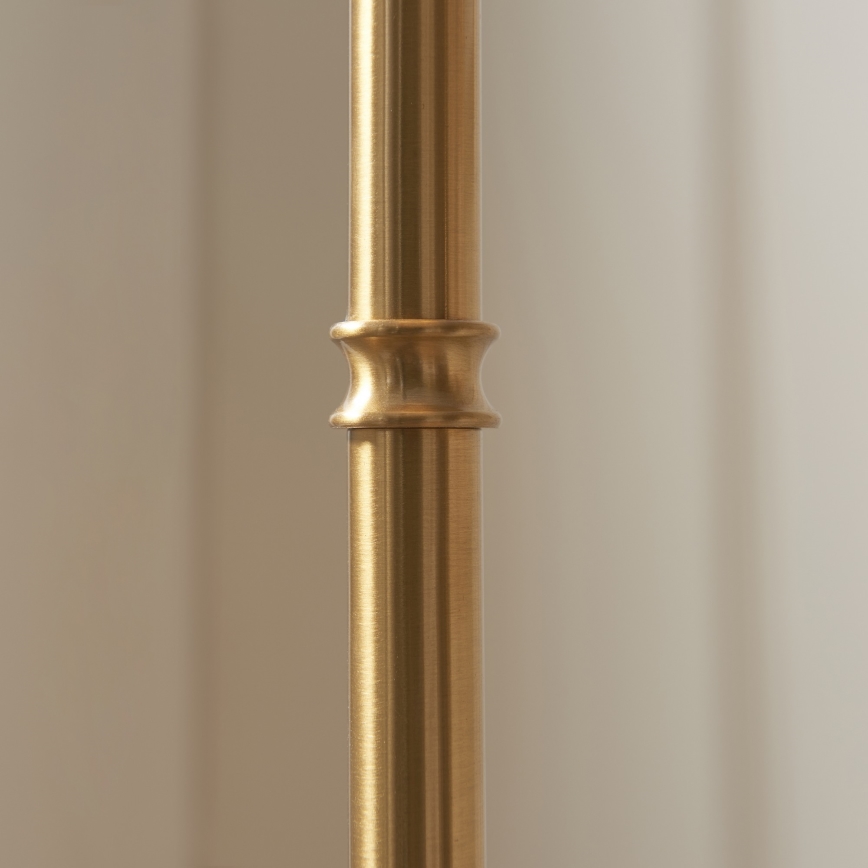 Endon 114785 - Dimmbare, wiederaufladbare LED-Stehleuchte BURLEY LED/1,5W/5V 3600 mAh Messing/Grau