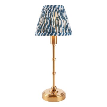 Endon 114796 - Dimm- und aufladbare LED-Tischleuchte BURLEY LED/1,5W/5V 3600 mAh Messing/blau