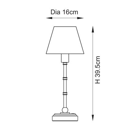 Endon 114796 - Dimm- und aufladbare LED-Tischleuchte BURLEY LED/1,5W/5V 3600 mAh Messing/blau