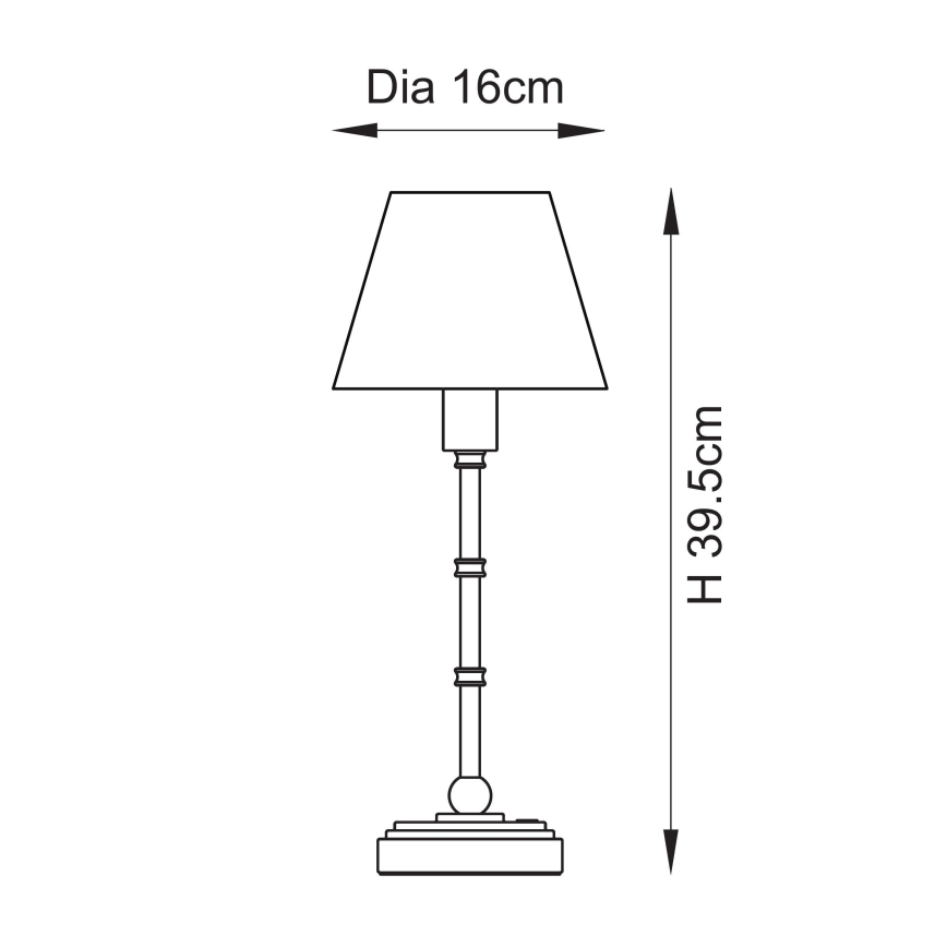 Endon 114796 - Dimm- und aufladbare LED-Tischleuchte BURLEY LED/1,5W/5V 3600 mAh Messing/blau