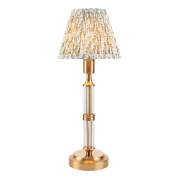 Endon 114838 - Dimmbare, aufladbare LED-Tischleuchte MORTON LED/1,5W/5V 3600 mAh Messing/grün