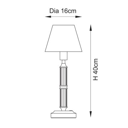 Endon 114838 - Dimmbare, aufladbare LED-Tischleuchte MORTON LED/1,5W/5V 3600 mAh Messing/grün