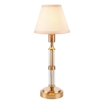 Endon 114849 - Dimmbare, aufladbare LED-Tischleuchte MORTON LED/1,5W/5V 3600 mAh Messing/beige
