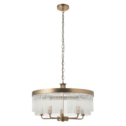 Endon 119110 - Kronleuchter an Kette CLERMONT 5xE14/6W/230V Messing