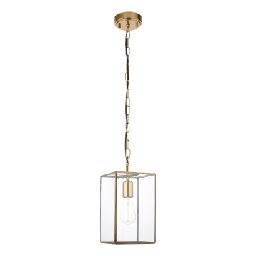 Endon 119142 - Kronleuchter an Kette HAMMOND 1xE27/10W/230V 17x17 cm Messing