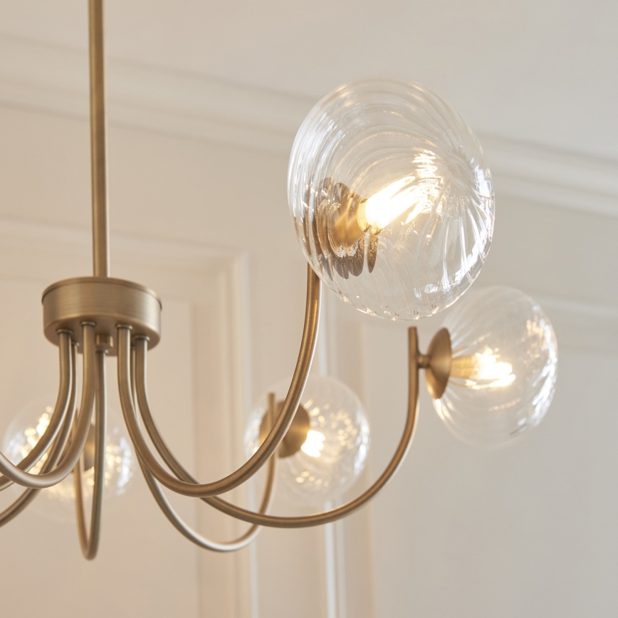 Endon 119224 - Hängeleuchte an Kabel HAGUE 7xG9/5W/230V Messing