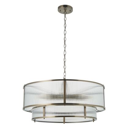 Endon 119456 - Ketten-Kronleuchter RIDGETON 8xE14/7W/230V mattchrom
