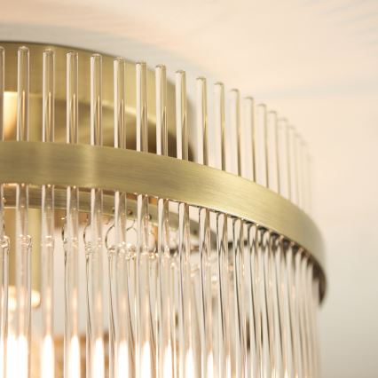 Endon 119492 - Aufputz-Deckenleuchte MARIETTA 1xE27/10W/230V Messing/klar