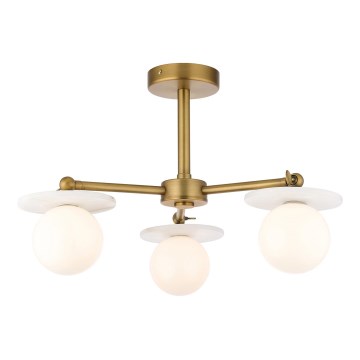 Endon 120036 - Pendelleuchte an Stange CERCHIO 3xG9/5W/230V, Messing