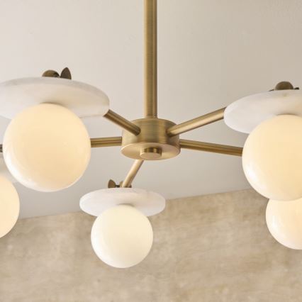 Endon 120037 - CERCHIO Pendelleuchte mit Stange 5xG9/5W/230V Messing