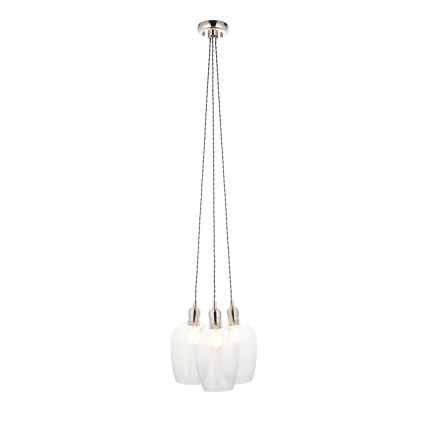 Endon 120644 - Pendelleuchte mit Kabel 3xE27/10W/230V Hochglanzchrom