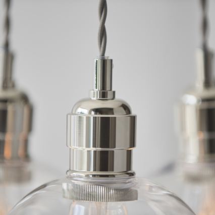 Endon 120644 - Pendelleuchte mit Kabel 3xE27/10W/230V Hochglanzchrom