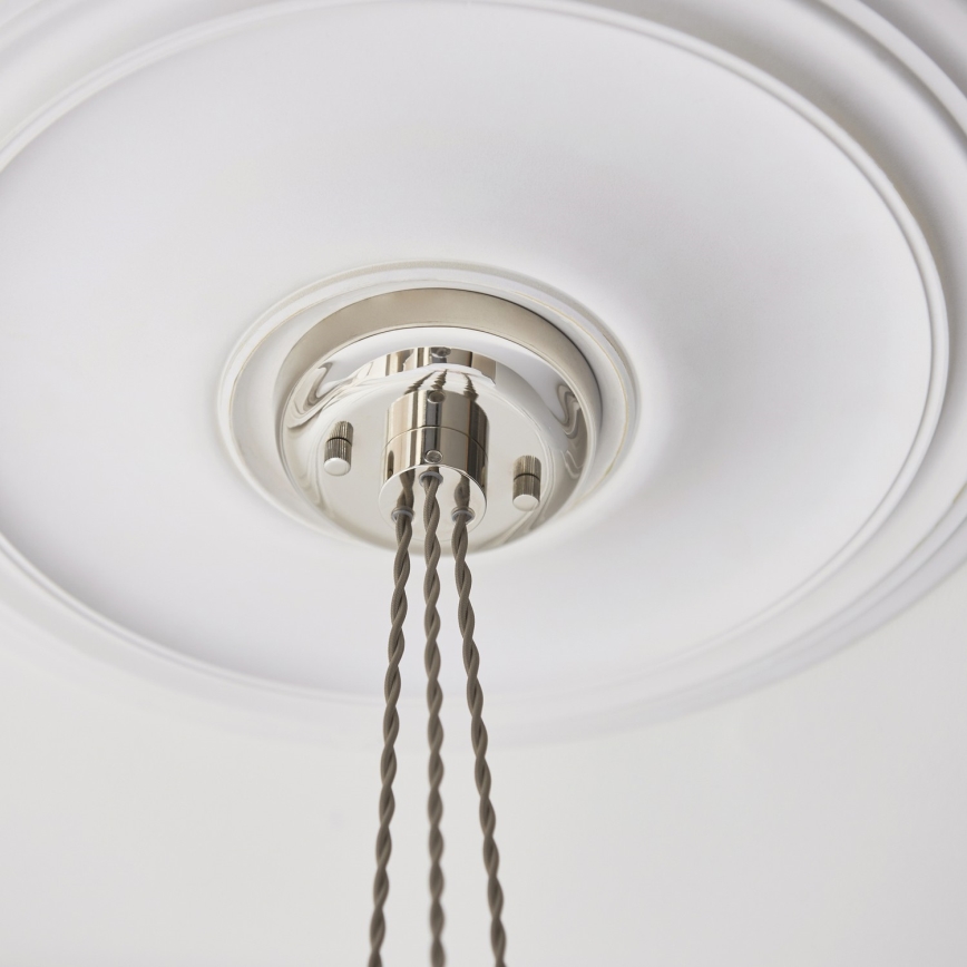 Endon 120652 - Hängeleuchte mit Kabel 3xE27/10W/230V, glänzender Chrom