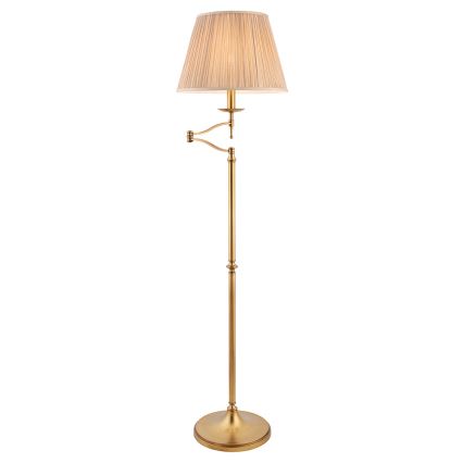 Endon 63621 - Stehleuchte STANFORD 1xE27/60W/230V Messing/beige