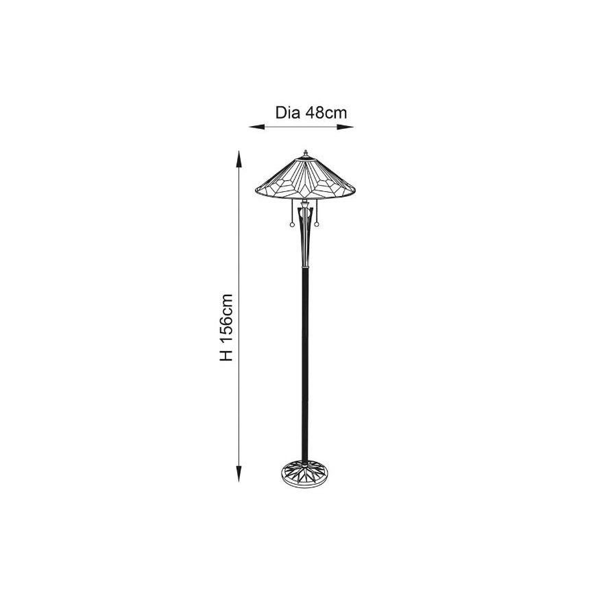 Endon 63934 - Stehleuchte ASTORIA 2xE27/60W/230V d 48 cm