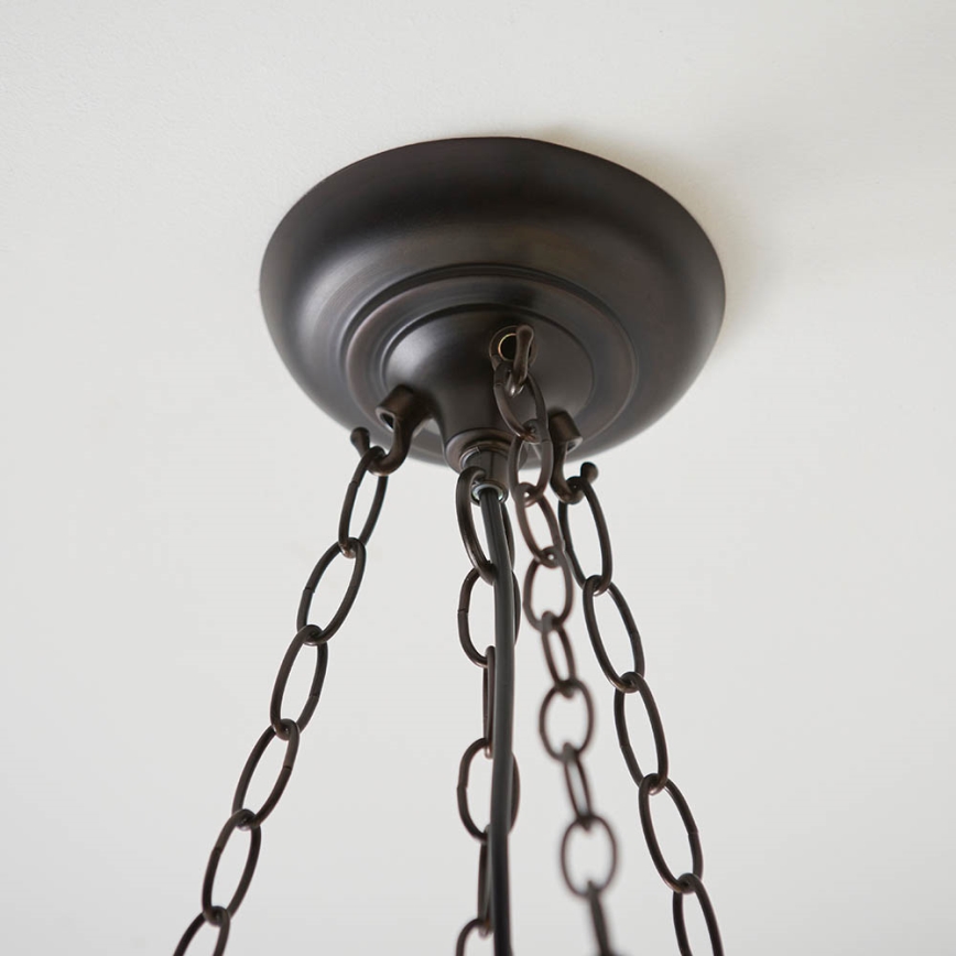 Endon 63936 - Tiffany-Kronleuchter ASTORIA mit Kette 3xE27/60W/230V Ø 48 cm