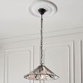 Endon 63938 - Tiffany-Kronleuchter ASTORIA an Kette, 1x E27/60W/230V, Ø 48 cm