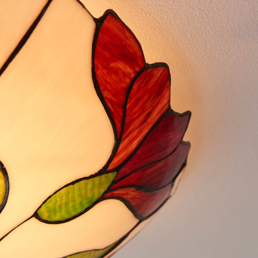 Endon 63960 - Deckenleuchte Tiffany BOTANICA, 2x E27, max. 60 W, 230 V, Ø 45 cm