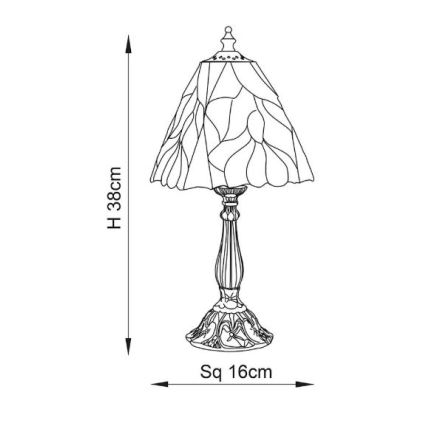 Endon 63963 - Tischleuchte BOTANICA 1xE14/40W/230V d 16 cm