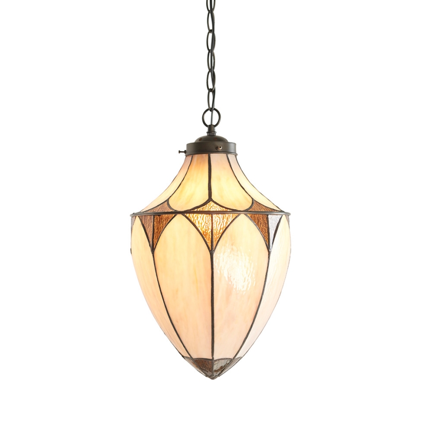 Endon 63974 - Kronleuchter mit Kette BROOKLYN 1xE27/60W/230V braun