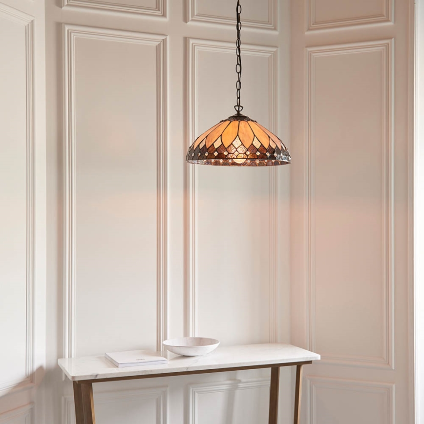 Endon 63977 - Hängeleuchte an Kette BROOKLYN 1xE27/60W/230V d 40 cm