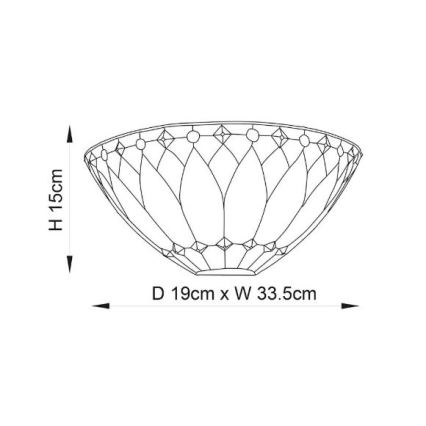 Endon 63983 - Wandleuchte BROOKLYN 1xE14/40W/230V