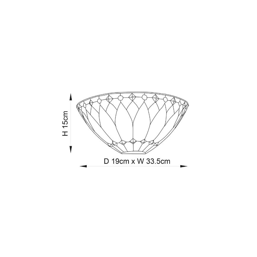 Endon 63983 - Wandleuchte Tiffany BROOKLYN 1xE14/40W/230V