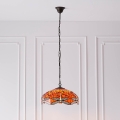 Endon 64081 - Kronleuchter an Kette Tiffany DRAGONFLY 3xE27/60W/230V Ø 41 cm