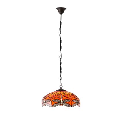 Endon 64081 - Kronleuchter an Kette Tiffany DRAGONFLY 3xE27/60W/230V Ø 41 cm