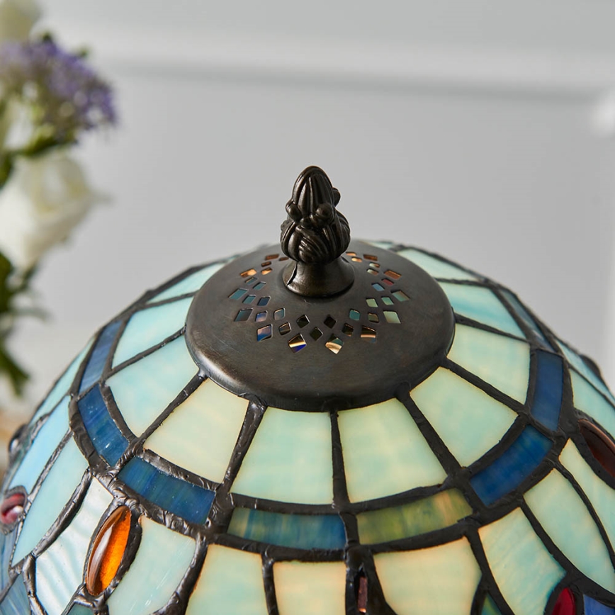 Endon 64088 - Tischlampe Tiffany DRAGONFLY 1xE14/40W/230V Ø 20 cm