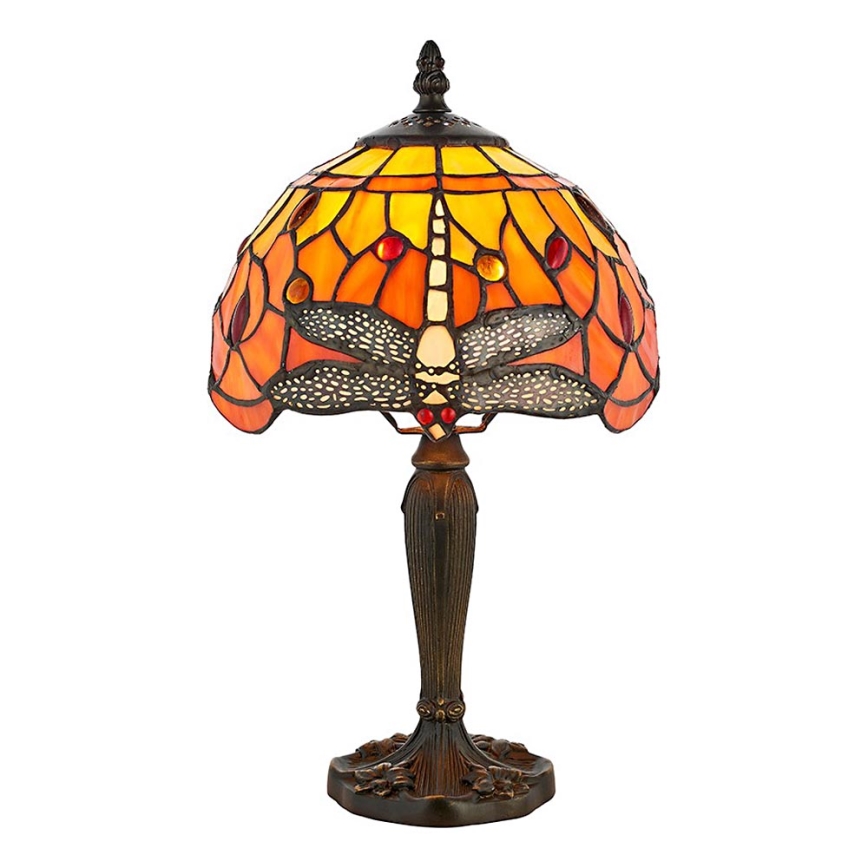 Endon 64091 - Tischlampe Tiffany DRAGONFLY 1x E14/7W/230V, Ø 20 cm