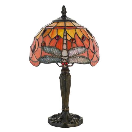 Endon 64091 - Tischlampe Tiffany DRAGONFLY 1x E14/7W/230V, Ø 20 cm