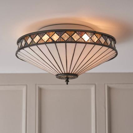 Endon 64145 - Deckenleuchte FARGO 2xE27/60W/230V d 41,5 cm