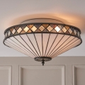 Endon 64145 - Deckenleuchte Tiffany FARGO 2xE27/60W/230V Ø 41,5 cm