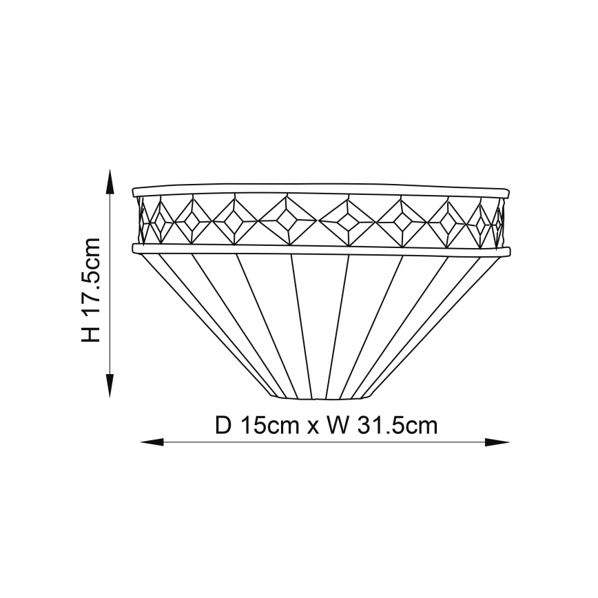 Endon 64149 - Wandleuchte FARGO 1xE14/40W/230V