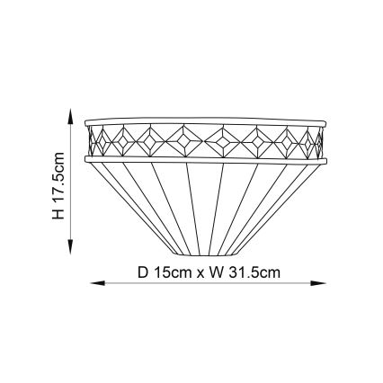 Endon 64149 - Wandleuchte Tiffany FARGO 1xE14/40W/230V