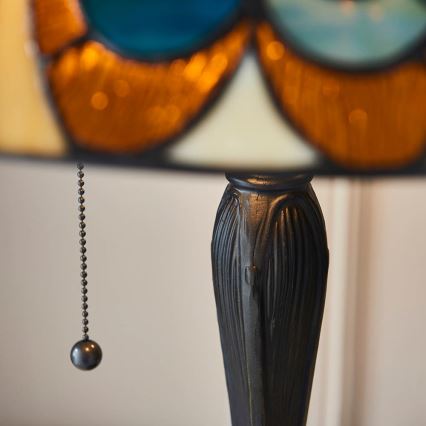 Endon 64163 - Tiffany-Tischlampe HECTOR 2xE27/60W/230V Ø 40 cm