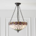 Endon 64175 - Kronleuchter an Kette Tiffany HUTCHINSON 3xE27/60W/230V Ø 40 cm