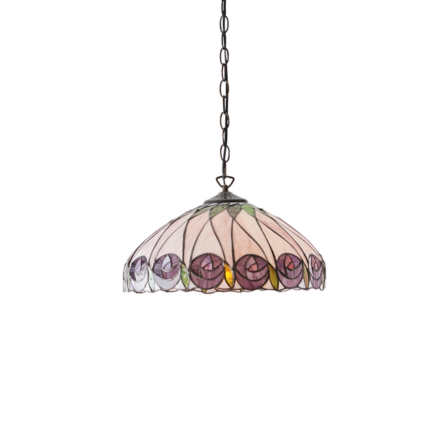 Endon 64176 - Tiffany-Hängeleuchte mit Kette HUTCHINSON 1xE27/60W/230V Ø 40 cm