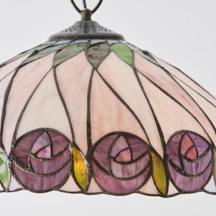 Endon 64176 - Tiffany-Hängeleuchte mit Kette HUTCHINSON 1xE27/60W/230V Ø 40 cm