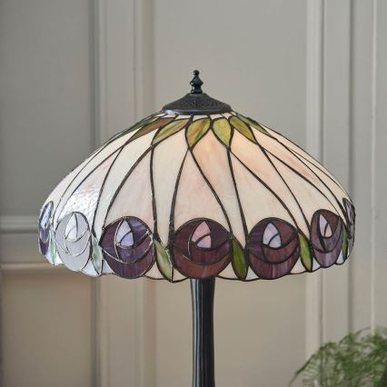 Endon 64177 - Tischlampe Tiffany HUTCHINSON, 1x E27/60 W/230 V, Ø 40 cm
