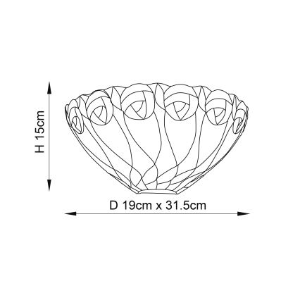 Endon 64178 - Wandleuchte Tiffany HUTCHINSON 1xE14/40W/230V