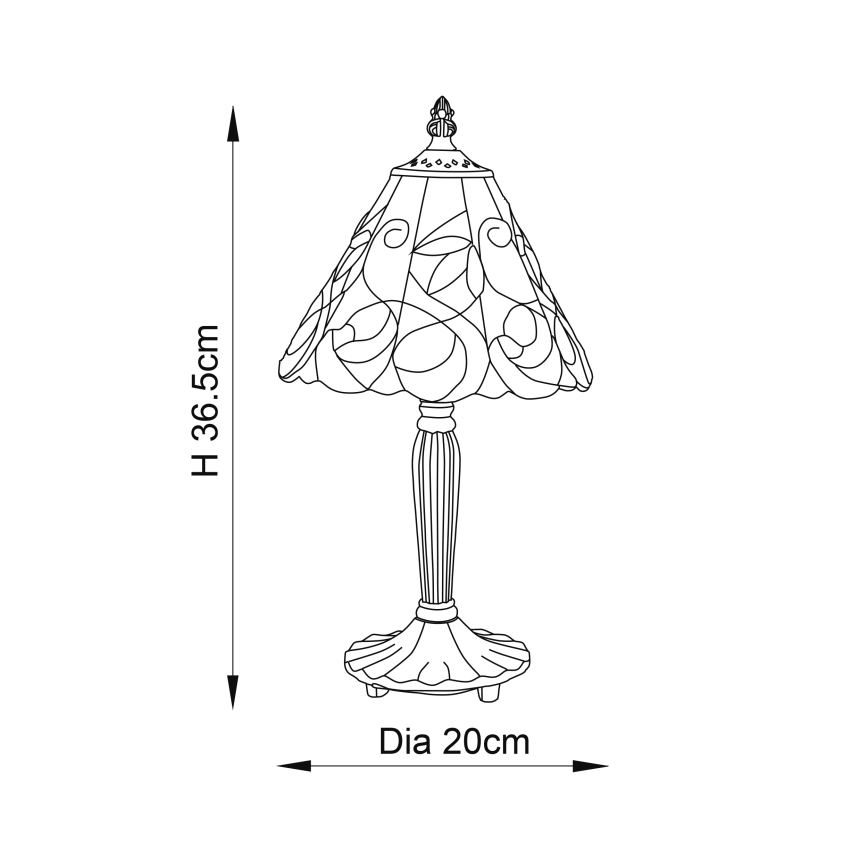 Endon 64196 - Tischleuchte JAMELIA 1xE14/40W/230V d 20 cm