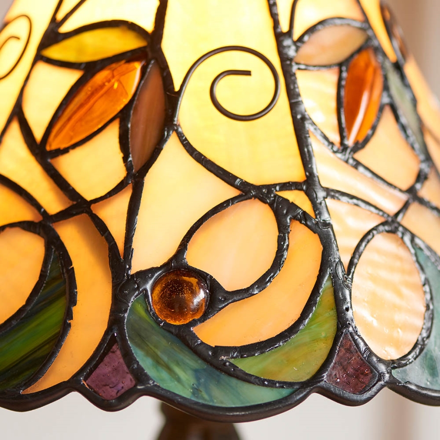 Endon 64196 - Tischleuchte Tiffany JAMELIA 1xE14/40W/230V, Ø 20 cm